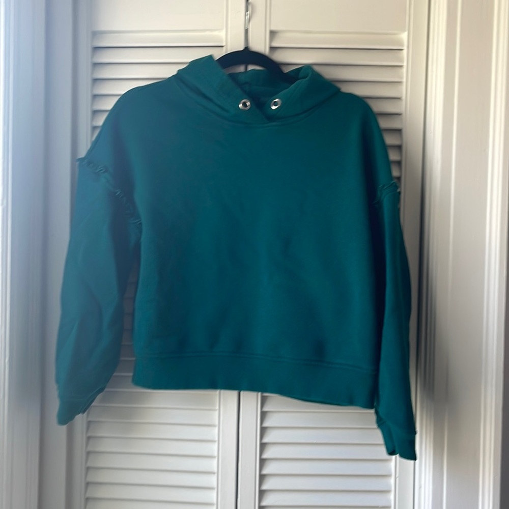 Cynthia rowley cute hoodie sweatshirt- teal.